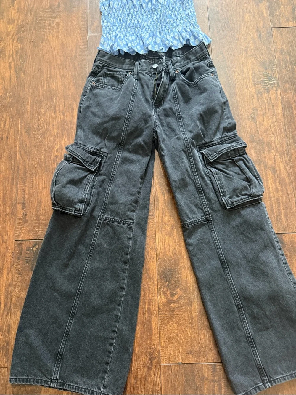 $12 for both girl  outfit- Top (xs) in women and bottom size 16 in girls